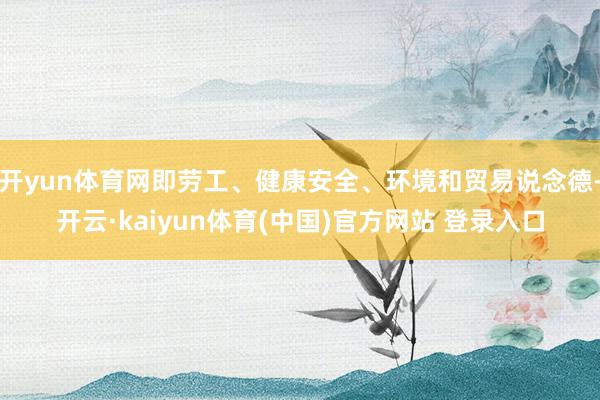 开yun体育网即劳工、健康安全、环境和贸易说念德-开云·kaiyun体育(中国)官方网站 登录入口